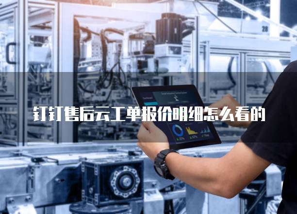 钉钉售后云工单报价明细怎么看的