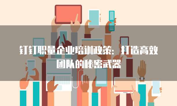 钉钉职量企业培训政策:打造高效团队的秘密武器