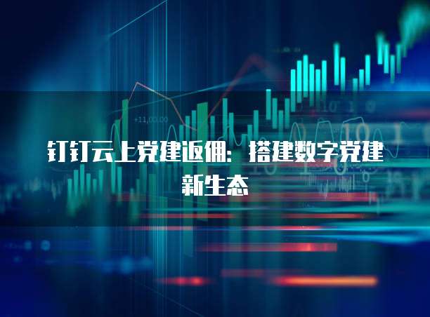 钉钉云上党建返佣：搭建数字党建新生态