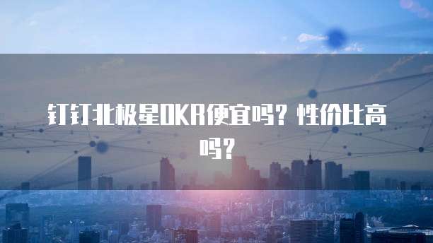 钉钉北极星OKR便宜吗?性价比高吗?
