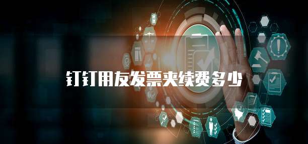 钉钉用友发票夹续费多少