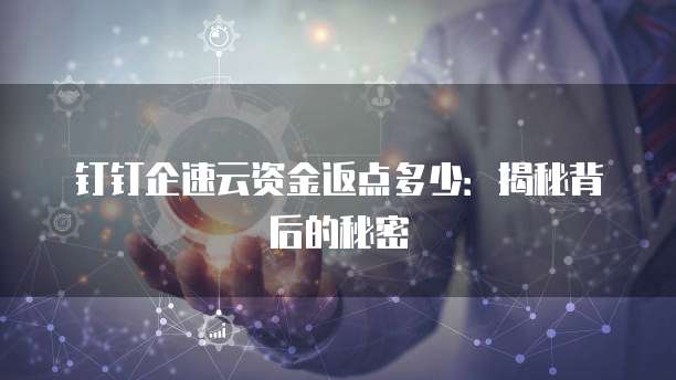 钉钉企速云资金返点多少:揭秘背后的秘密