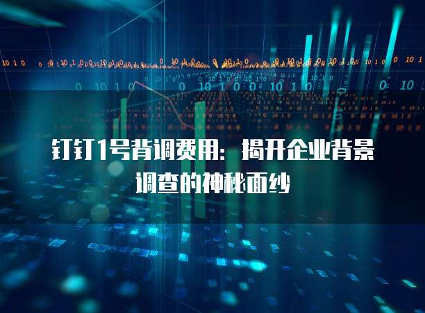钉钉1号背调费用:揭开企业背景调查的神秘面纱