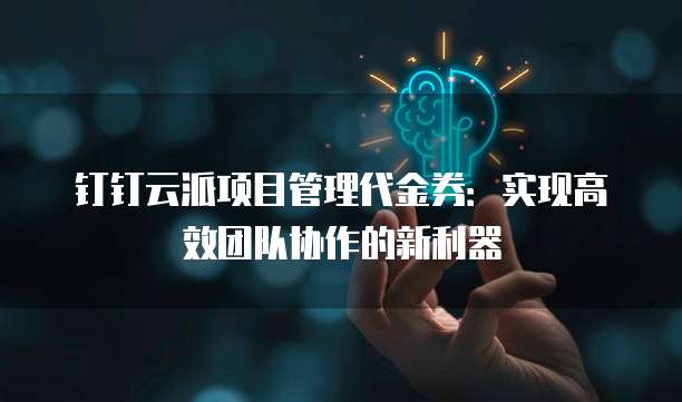 钉钉云派项目管理代金券:实现高效团队协作的新利器