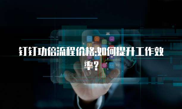 钉钉功倍流程价格:如何提升工作效率?