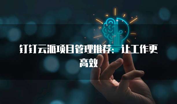 钉钉云派项目管理推荐：让工作更高效
