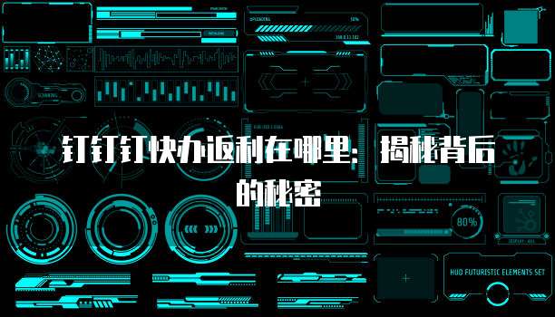 钉钉钉快办返利在哪里:揭秘背后的秘密
