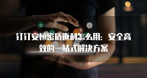 钉钉安恒密盾返利怎么用:安全高效的一站式解决方案