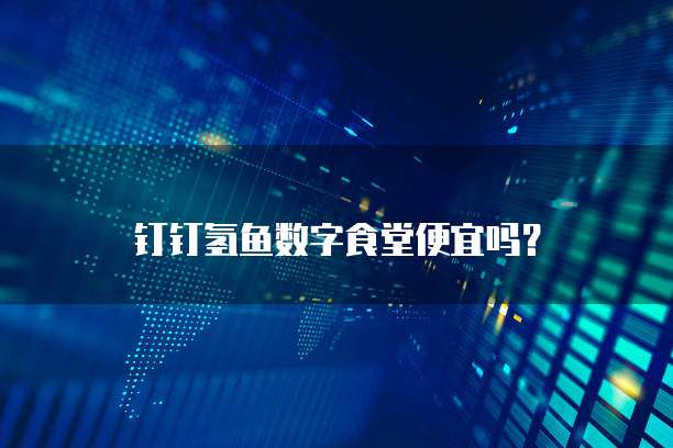 钉钉氢鱼数字食堂便宜吗?