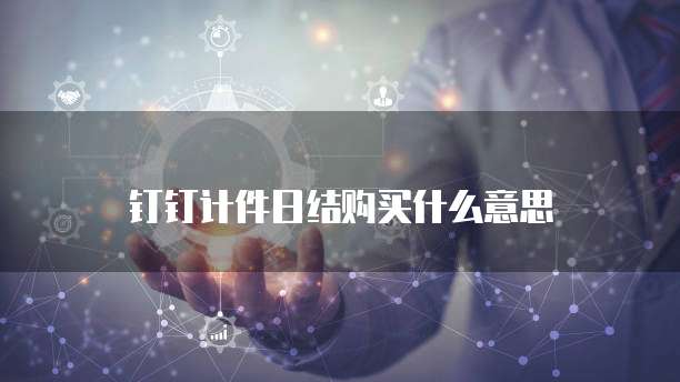 钉钉计件日结购买什么意思