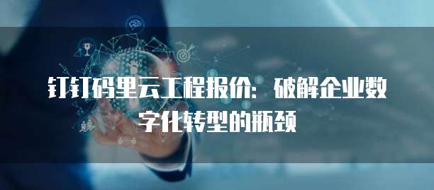 钉钉码里云工程报价:破解企业数字化转型的瓶颈