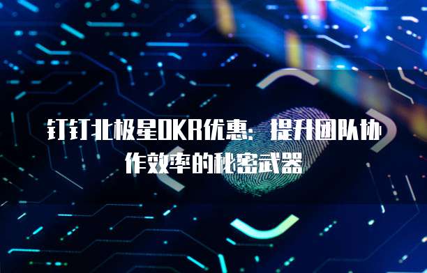 钉钉北极星OKR优惠:提升团队协作效率的秘密武器
