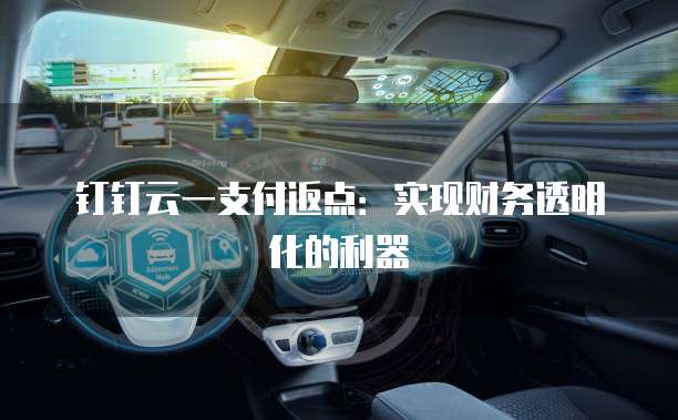 钉钉云一支付返点:实现财务透明化的利器