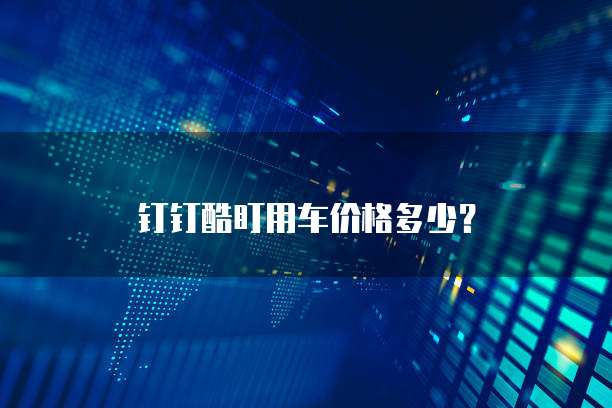 钉钉酷盯用车价格多少?