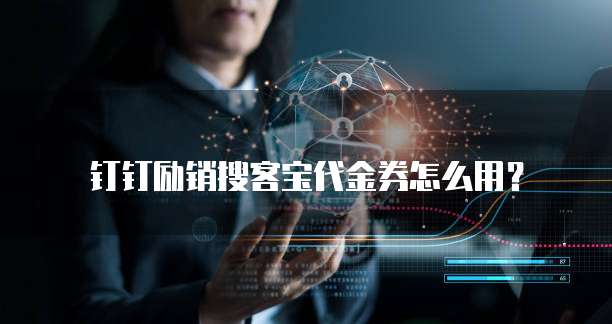 钉钉励销搜客宝代金券怎么用?