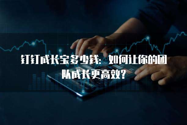 钉钉成长宝多少钱:如何让你的团队成长更高效?