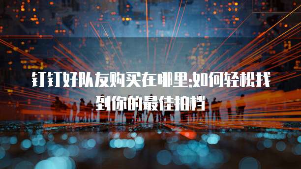 钉钉好队友购买在哪里:如何轻松找到你的最佳拍档