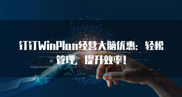 钉钉WinPlan经营大脑优惠:轻松管理,提升效率!