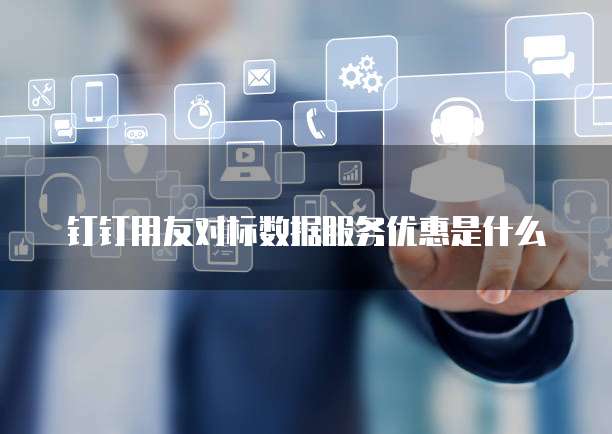 钉钉用友对标数据服务优惠是什么