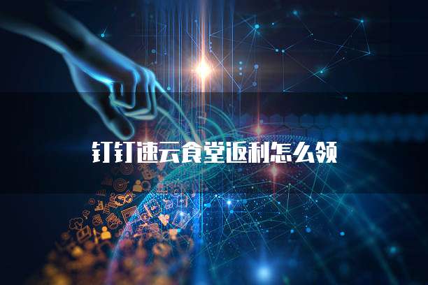 钉钉速云食堂返利怎么领