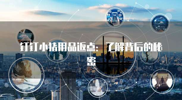 钉钉小猪用品返点：了解背后的秘密