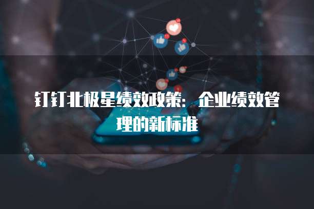 钉钉北极星绩效政策：企业绩效管理的新标准