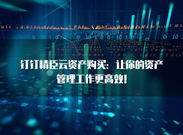 钉钉精臣云资产购买:让你的资产管理工作更高效!