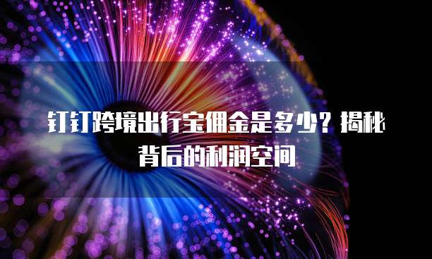 钉钉跨境出行宝佣金是多少?揭秘背后的利润空间