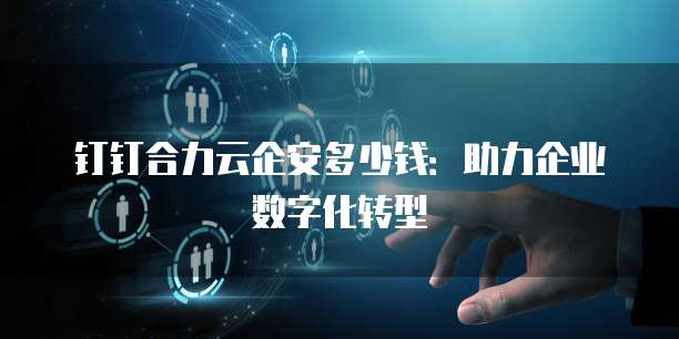 钉钉合力云企安多少钱:助力企业数字化转型