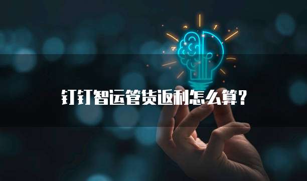 钉钉智运管货返利怎么算？