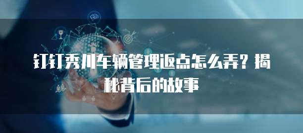 钉钉秀川车辆管理返点怎么弄?揭秘背后的故事