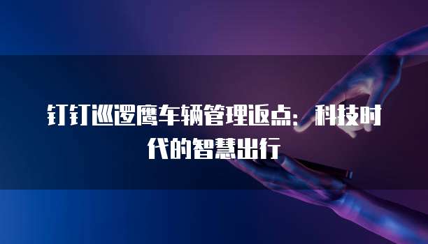 钉钉巡逻鹰车辆管理返点：科技时代的智慧出行