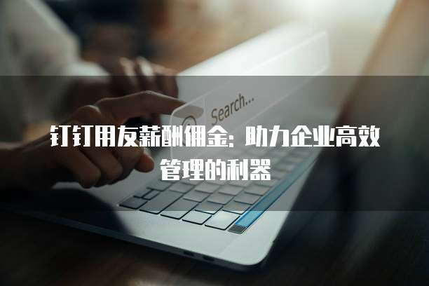 钉钉用友薪酬佣金: 助力企业高效管理的利器