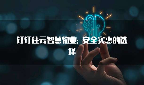 钉钉住云智慧物业: 安全实惠的选择
