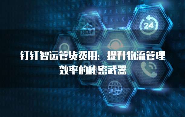 钉钉智运管货费用:提升物流管理效率的秘密武器