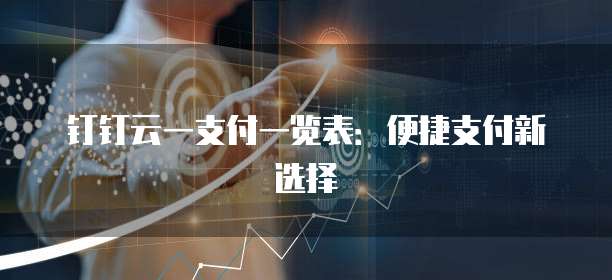 钉钉云一支付一览表：便捷支付新选择