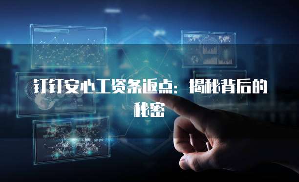 钉钉安心工资条返点:揭秘背后的秘密