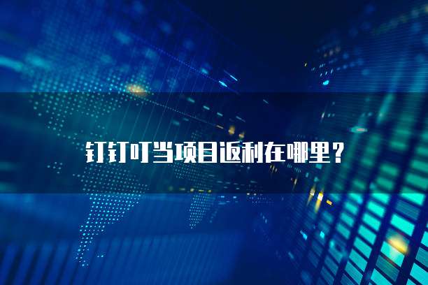 钉钉叮当项目返利在哪里？