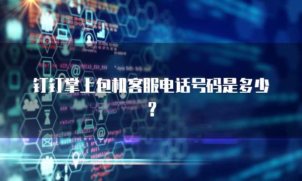 钉钉掌上包机客服电话号码是多少?