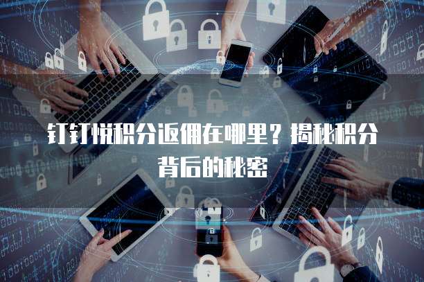 钉钉悦积分返佣在哪里?揭秘积分背后的秘密