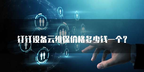 钉钉设备云维保价格多少钱一个?