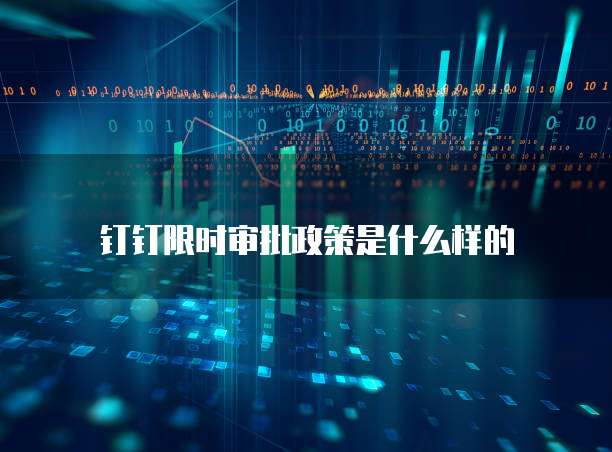 钉钉限时审批政策是什么样的