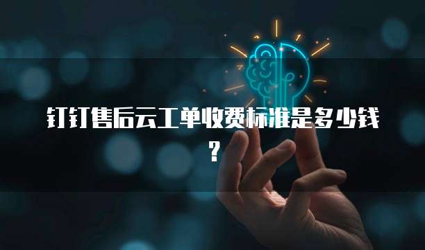 钉钉售后云工单收费标准是多少钱?