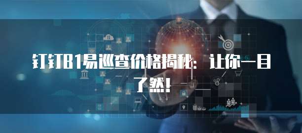 钉钉B1易巡查价格揭秘:让你一目了然!