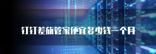 钉钉差旅管家便宜多少钱一个月