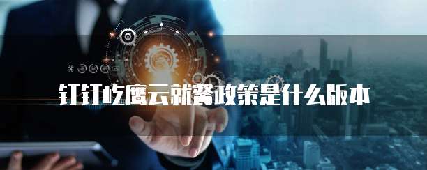 钉钉屹鹰云就餐政策是什么版本