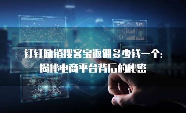 钉钉励销搜客宝返佣多少钱一个:揭秘电商平台背后的秘密