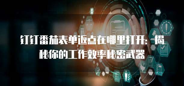 钉钉番茄表单返点在哪里打开:揭秘你的工作效率秘密武器