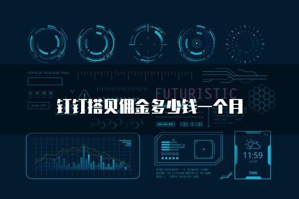 钉钉搭贝佣金多少钱一个月