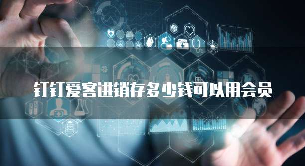 钉钉爱客进销存多少钱可以用会员